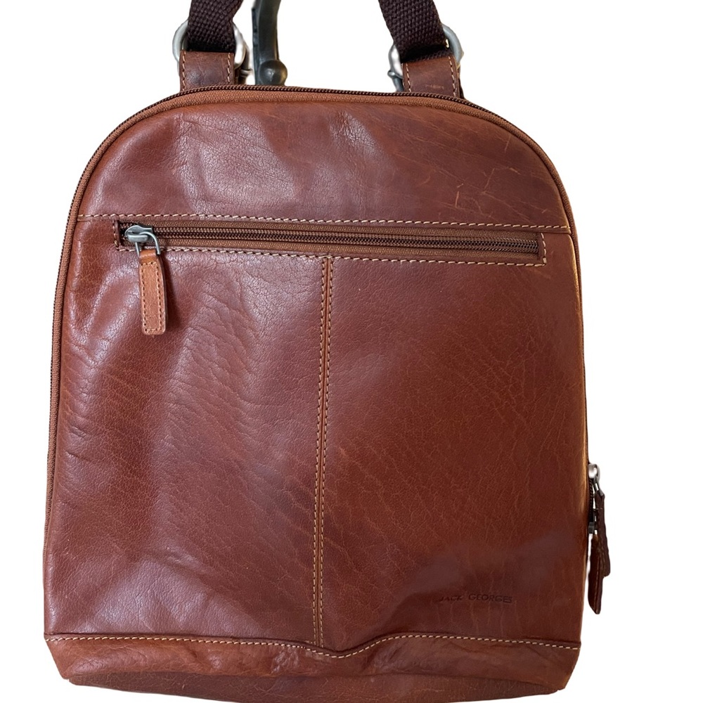 Jack Georges leather backpack. Like new